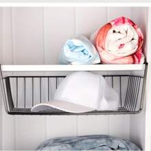2pcs/1pc Under-Desk Hanging Layered Storage Basket, Student Dorm Room Wardrobe Desk Organizer Rack, Kitchen Spice Rack