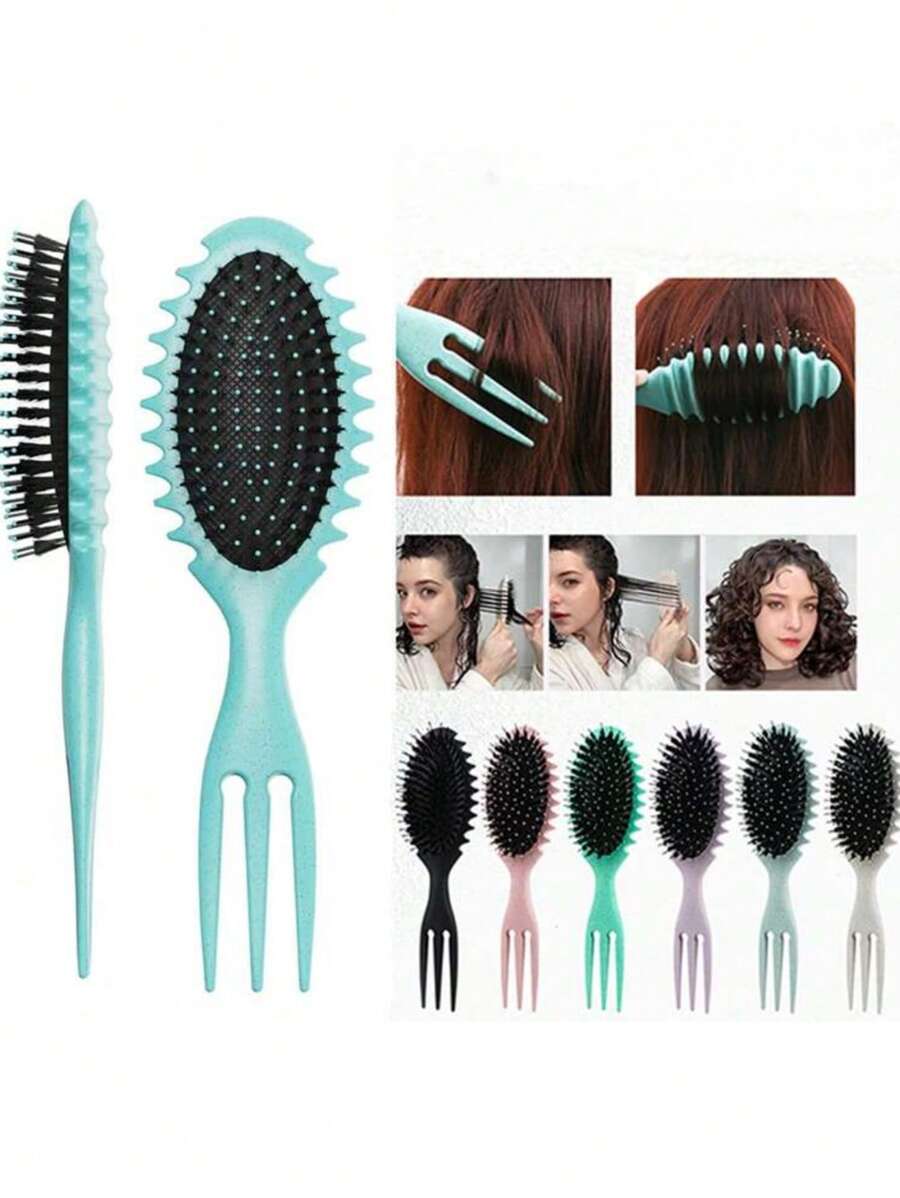 1 cái / 2 cái Lược định hình tóc xoăn, Lược chải tóc xoăn, Dùng để chải và tạo kiểu tóc xoăn cho nam và nữ để giảm kéo