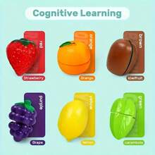 25pcs/Set Random Kitchen Vegetable & Fruit Learning Cutting Play Set, Educational Toy Gift For Young Children, Suitable For Girls And Boys, Great For Christmas Or Holiday
