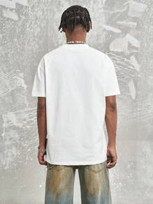 MT99 美国纯色轻质针织健身短袖白色百搭百搭T恤男士 - 白色 - 查看 4