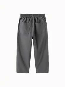 Balabala Boys' Cargo Trousers, Relaxed Fit Spring Pants - Grey - View 2