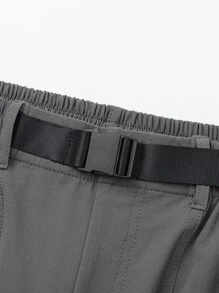 Balabala Boys' Cargo Trousers, Relaxed Fit Spring Pants - Grey - View 3