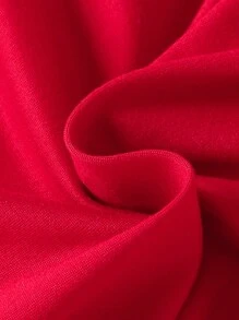 Baby Girls Elegant Cute Heart & Letter Print Cap Sleeve Bodysuitper And Digital Print Flared Pants Set, For Spring & Autumn - Red - View 9