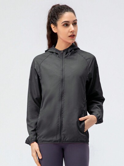 1pc Women's Lightweight, Waterproof, Quick-Dry Jacket, Breathable, Outdoor Casual Windbreaker For Spring & Summer, Suitable For Outdoor Sports