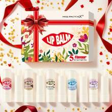 MISS FACTORX 5pcs/Box Premium Gift Set: Lip Balm Set With Hyaluronic Acid, Long-Lasting Moisturizing & Glossy, Suitable For Dry Lips, Great Gift For Women, Unique Mother's Gift