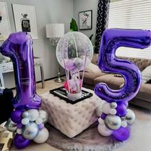40 Inch Large Numbers Balloons, Foil Mylar Big Number Balloons For Birthday Party Supplies Decorations, Christmas