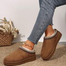 Women's Warm And Durable Shoes For Outdoor Non Slip Comfort-Platform Snow Boots And  Winter Slippers With Thickened Flat Soles - 黃色 - 查看 8