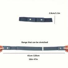 Damen elastischer Gürtel ohne Schnalle, nachgiebiger Gürtel, verstellbares Design. Ein elastischer Gürtel, verstellbar, ohne Schnalle, passend für Jeans, unsichtbarer elastischer Gürtel, geeignet für Damen und Herren im Ins-Stil