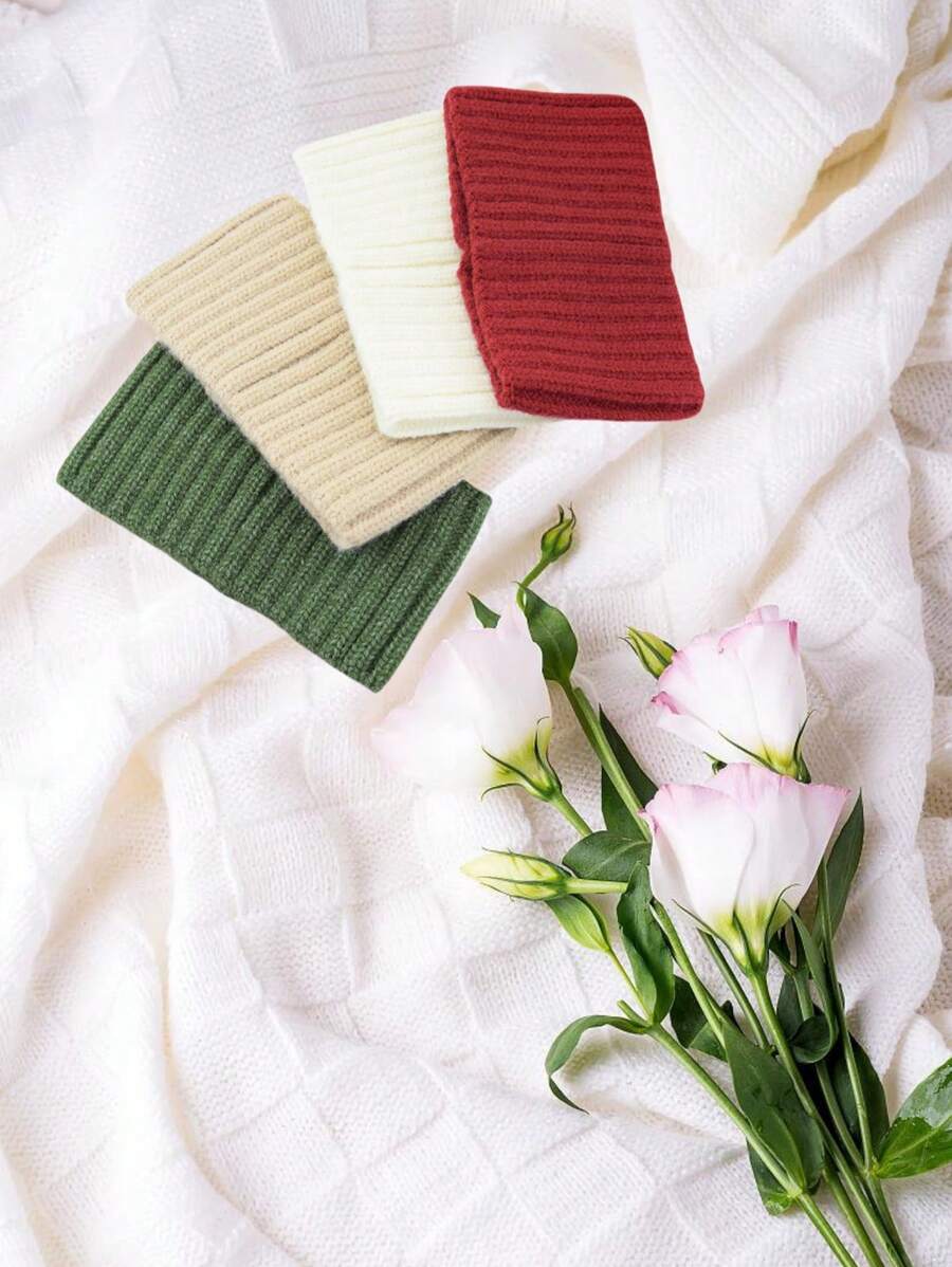 舒适优雅的女士针织头带 - 舒适的耳罩，纯色时尚冬季配饰，四季皆宜