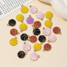 10 pièces Pendentifs de style sport à la mode assortis (football, basket-ball, rugby, badminton) pour réaliser soi-même des boucles d'oreilles, colliers et autres accessoires de bijouterie