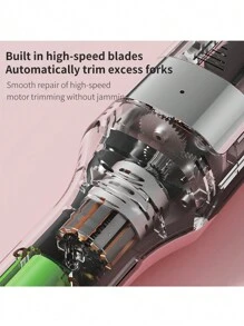 可充电理发器，自动修剪毛躁分叉发梢，便携式电动自动理发器，家居礼品，500mAh电池容量