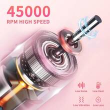 New Professional Portable Electric Nail File Machine 45000RPM Rechargeable Gel Nail Polisher Nail Art Equipment Low Noise Nail Drill Machine - 粉色 - 查看 4
