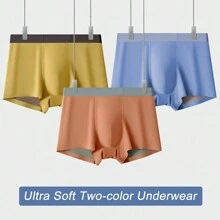 6PCS Ultra Soft Breathable Mens Boxer Briefs Shorts Seamless 3D Pouch Underwear Smooth Naked Feeling Cooling Stretch Fit Comfortable Underpants Trunks Quick Dry Moisture Wicking - Multicolor(6 Pack) - View 7