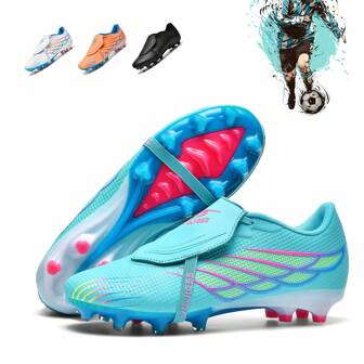 بوت كرة قدم رجالية جديدة بطبقة ٥ الموحدة، مزودة بأظافر مانعة للانزلاق AG، قابلة للتنفس لتدريب المباريات، بوت كرة قدم جلدية رياضية خفيفة الوزن للملعب العشبي بتصميم كلاسيكي باللون الأسود