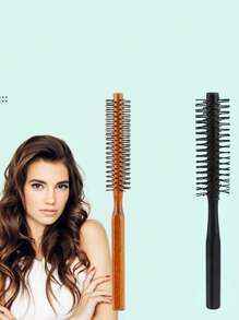 1pc Small Wood Roller Brush For Root Volume Styling, Salon & Beauty Round Barrel Brush For Bangs & Curls, Hair Brush, Comb, Hair Tools, Hair Products And Accessories For Barber Salon Beauty Travel Essentials,Back To School,Travel Holiday Essentials,Hair Accessories For Women,Brush,Hair Brushes,Edge Brush,Brush Hair,Hair Comb,Comb Hair,Detangling Brush,Ball Brush,Mini Hair Brush,Hair Brush Set,Wooden Comb, Comb, Slick Back Brush, Hairbrush, Edge Brush, Brush Hair, Hair Comb, Hair Brush Set, Comb Hair, Mini Hair Brush, Detangling Brush,Hair Products, Hair Tools, Hair Stuff, Hair Care, Curly Hair Brush, Barber, Barber Accessories, Hairdressing Equipment,Travel Essentials,Travel Essential,Hairstyle,Hairdressing,Hair Brush,Slick Back Brush,Styling Brush,Curly Hair Brush,Edge Brush,Hair Comb,Brush Hair,Hair Brush Set,Comb Hair,Comb For Curls,Detangling Brush,Hair Brush For Women,Hair,Travel,Hair Products,Hair Tools,Hair Stuff,Barber,Barber Accessories,Barbershop,Hairdressing Equipment - Multicolor - View 3