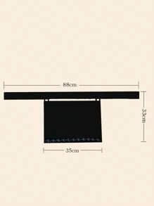 1pc Soft Solid Color Chiffon Face Scarf Veil Women Niqab Glitter Skin Friendly Casual Hijab - Small Wave Black - View 5