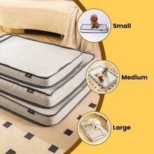 UPXET Dog Bed,Orthopedic Beds For Medium And Large Dogs With Removable And Washable Cover Anti-Slip Bottom And Spring Mattress - 灰色 - 查看 1