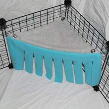 Tienda de campaña para mascotas con borlas, escondite para cobayas, hámsteres, erizos, hamaca, cortina, cama colgante para mascotas pequeñas, nido de esquina, tapete, casa - marrón A - Ver 2