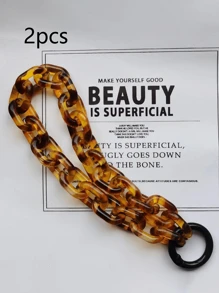 1pc Minimalist & Fashionable Acrylic Leopard Print Multi-Color Chain Key Chain, Phone Chain, Bag Charm Decoration, Suitable For Daily Wear, Commemorative, Multi-Occasions Car Accessories School Cute Goth Y2k Halloween Accessories Teachers Day Christmas Gift Ideas Bag Accessories Lanyards With Id Holder Car Accessories Bag Charms