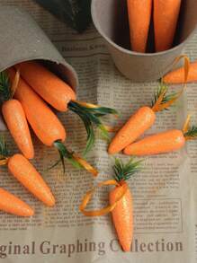 6 pièces-Ornements de carotte de Pâques à suspendre, décorations pour la maison 2025. Pendentifs de carotte de Pâques artificiels à suspendre pour arbre, fournitures de fête, décoration. Ornements de carotte en mousse à suspendre, légumes à bulles de simulation artificielle pour décorations de maison, cuisine, fête