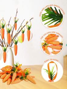 6 pièces-Ornements de carotte de Pâques à suspendre, décorations pour la maison 2025. Pendentifs de carotte de Pâques artificiels à suspendre pour arbre, fournitures de fête, décoration. Ornements de carotte en mousse à suspendre, légumes à bulles de simulation artificielle pour décorations de maison, cuisine, fête
