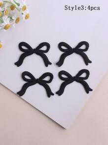 4pcs/Set Bow Embroidered Iron-On Patches, Suitable For DIY Clothing & Accessories - Unique Embroidered Appliques For Hats, Jeans, Jackets, And More - Adorable Cartoon Embroidered Patches - Multicolor - View 16