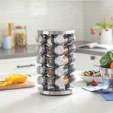 Orii 20 Jar Stainless Steel Rotating Spice Rack - Stainless Steel - View 5