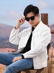 Men's Spring & Autumn Single-Breasted Casual Denim Jacket, Versatile