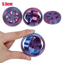 1 件 3.5-6 厘米全新 3D 打印旋转球玩具 O 形陀螺仪重力旋转缓解焦虑减压酷玩具树脂材料