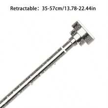 1pc Tension Rod, Extendable And Adjustable Pole With Plastic Base & Stainless Steel Pipe, Suitable For Wardrobe, Curtain, Shower Curtain, Home Organizer, Bathroom Accessories Decorations Decor Festival Decor Room Decor Home Decor Decor Bedroom Decor Decor, Room Decor, Decorations, Decorations, Decor, Decor, Decor, Decor, Storage, Organizerbedroom,Organizer,Organiser,Home Storage,White T Shirt Women,Black Pants Women,Ladies Winter Clothes,Dress,Winter Clothes For Ladies,Elegant Woman Dresses,White Shirt For Ladies,Long Sleeve,White Jumpsuit For Women,Spring Dresses For Women,Spring Outfits For Women,Spring,Spring Clothes,Minimalist,Summer Tops