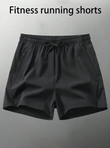 2pcs Women's Sports Shorts, Summer Breathable Casual Drawstring Elastic Waist Zipper Pocket Capri Pants, Colorful Comfortable For Running, Cycling, Fitness, Outdoor Leisure - Multicolor - View 2