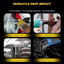 20PCS Deep Impact Socket Set 1/2 Inch Drive Metric 8 - 32mm Heavy Duty 6 Point Impact Socket - 黑色 - 查看 8