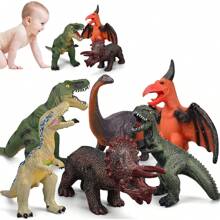 Gzsbaby 6 Piece Jumbo Dinosaur Toys For Kids And Toddlers, Dinosaur Toys For Kids 3-5, Large Soft Dinosaur Toys For Dinosaur Lovers - Perfect Dinosaur Party Favors, Birthday Gifts - 彩色 - 查看 5