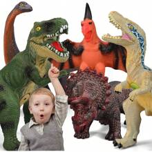Gzsbaby 6 Piece Jumbo Dinosaur Toys For Kids And Toddlers, Dinosaur Toys For Kids 3-5, Large Soft Dinosaur Toys For Dinosaur Lovers - Perfect Dinosaur Party Favors, Birthday Gifts - 彩色 - 查看 4