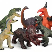 Gzsbaby 6 Piece Jumbo Dinosaur Toys For Kids And Toddlers, Dinosaur Toys For Kids 3-5, Large Soft Dinosaur Toys For Dinosaur Lovers - Perfect Dinosaur Party Favors, Birthday Gifts - 彩色 - 查看 7