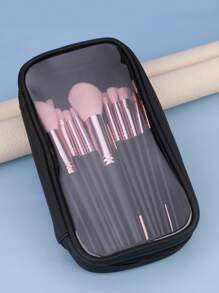 20pcs Makeup Brush Set With Black Pouch, Soft Bristles, Non-Shedding, Travel Friendly Cosmetic Tools - Multicolor - View 8