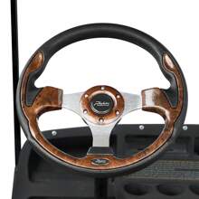 Roykaw Universal Golf Cart Steering Wheel Compatible With EZGO TXT, RXV/Club Car DS, Precedent, Tempo, 12.5 Inch Classic Steering Wheel With PVC Leather Grip - Hạt gỗ - Xem 7