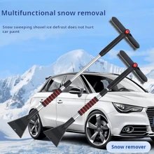 Pelle à neige multifonction amovible, grattoir et brosse pour pare-brise de voiture, outil d'enlèvement de neige et de glace pour l'hiver