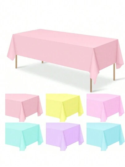 1st färgglada plastdukar, rektangulära engångsdukar i olika färger, lämplig för bröllop, utomhuspicknick, födelsedagsfester, vårfest påskkök och högtidsfester, heminredning Färgglada dukar, svart, rosa, vit, blå, vattentät och oljesäker dukar, bröllopsdekor, inredning, bröllop, Favors Bride