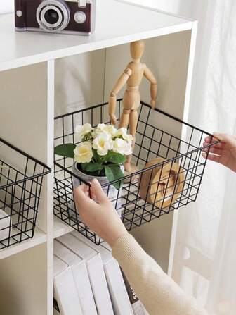 3M 1ชิ้น/4 ชิ้น ตระแกรงวายร้อยเก็บสิ่งของ กรอบเหล็ก ตะกร้าจัดระเบียบ สำหรับห้องน้ำ, ห้องครัว