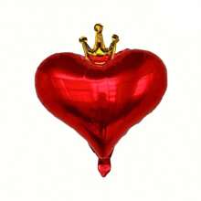 1/5/10pcs Crown & Heart Shaped Aluminum Foil Balloon In Red, Black, Blue, Pink, Faux Pearl Color, Suitable For Birthday Party, Baby Shower, Anniversary, Valentine's Day, Wedding Decoration, Room Decor, Photo Prop Back To School Valentine's Day - Multicolor - View 26