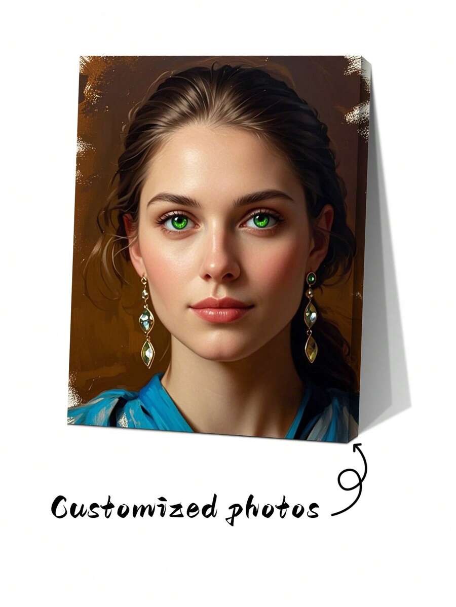 1Pc Custom Personal Photos Prints On Canvas Paintings Custom Posters Birthday Gifts Art Photos Pets Wedding Photos Business Logo Animal Figure Landscape For Wall Art Paintings Home Decor No Frame Graduation