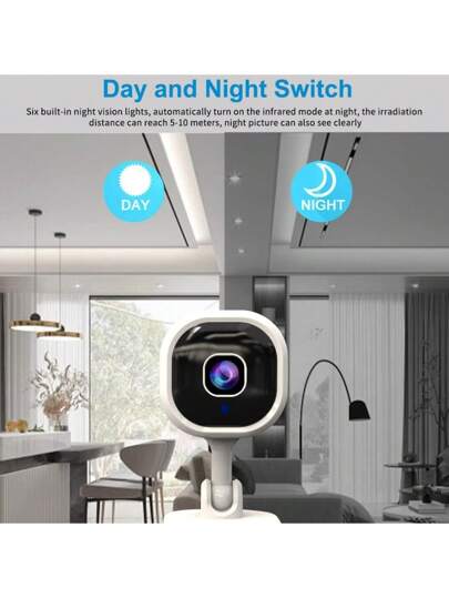 1pc Wit High Definition Mini Camera, Bidirectional Voice Call, Night Vision, Real Time Motion Detection Alarm, Multi Live View, Continuous Recording, Indoor Outdoor Monitoring, Spy Camera view 7