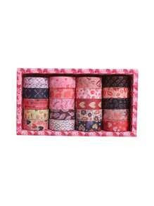 6 Rolls/18 Rolls, Retro Romantic Valentine's Day Washi Tape Set, Love And Love Pattern Design Creative Sticker Rolls, Suitable For Scrapbook Decoration Holiday Card Decoration Card Making - Handbook Gifts For Friends Back To School