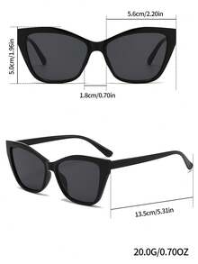 3件套休闲猫眼框眼镜，日常百搭，女士必备 - 彩色 - 查看 5