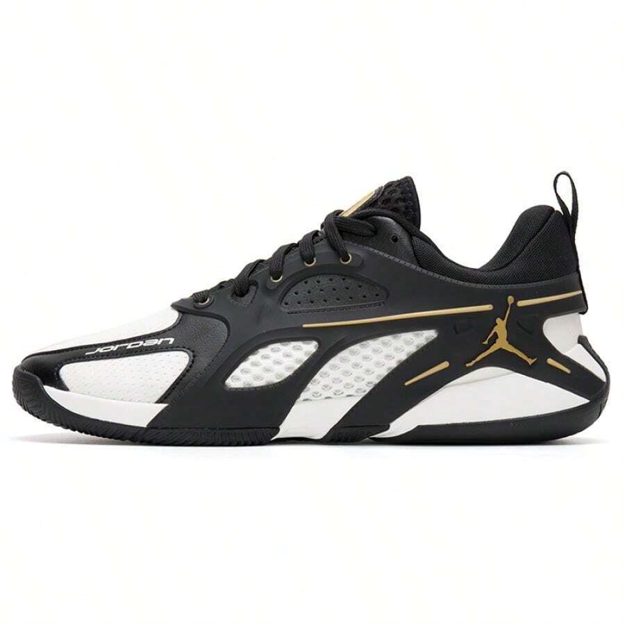 Nike Giày thể thao cổ thấp thời trang và thoải mái dành cho nam JORDAN HEIR PF, giày bóng rổ phù hợp cho các trận đấu và trang phục thường ngày. - đen/kim loại/cánh buồm trắng - Xem 1