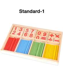 Aide pédagogique pour les mathématiques: Bâtonnets numériques en bois pour aider les enfants à apprendre facilement les mathématiques, cadeau pour Halloween, Noël et le jour de Thanksgiving