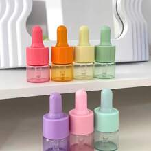 1 Set de 5 piezas de Botellas Cuentagotas de Vidrio, Capacidad de 5ml, 10ml, 15ml y 20ml, Botellas Vacías para Aceites Esenciales, Sueros, Gotas para los Ojos, Rellenables, Artículos Esenciales de Viaje - Multicolor - Ver 5