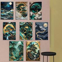 1pc Wall Arts Posters Modern Scenery Canvas Art Is Suitable For Living Rooms, Bedrooms, And Home Offices, Canvas Art, High Quality, Frameless - Multicolor - View 4