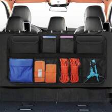 1 pièce Organiseur de coffre de voiture, organiseur de siège arrière de voiture, sac de rangement de siège arrière réglable, organisateur de siège arrière en Oxford à usage multiple, accessoires de voiture, indispensables pour les vacances d'été